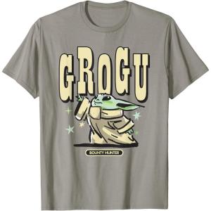 image:imageStar Wars The Mandalorian and Grogu Cute Hand Drawn Stars TShirtSlate Grey