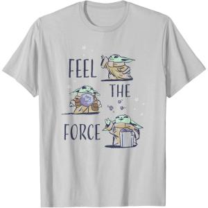 image:imageStar Wars The Mandalorian and Grogu Feel The Force Cute TShirtSilver Grey