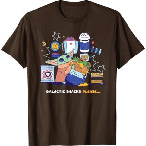 image:imageStar Wars The Mandalorian and Grogu Galactic Snacks Please TShirtBrown