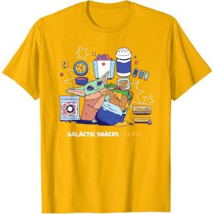 image:imageStar Wars The Mandalorian and Grogu Galactic Snacks Please TShirtGolden Yellow