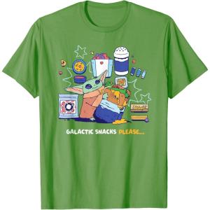 image:imageStar Wars The Mandalorian and Grogu Galactic Snacks Please TShirtGrass Green