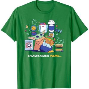 image:imageStar Wars The Mandalorian and Grogu Galactic Snacks Please TShirtKelly Green