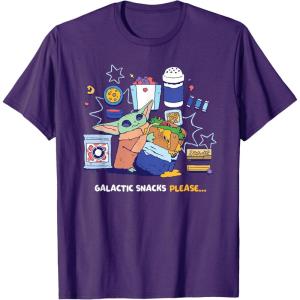 image:imageStar Wars The Mandalorian and Grogu Galactic Snacks Please TShirtPurple