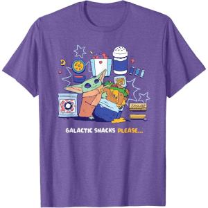 image:imageStar Wars The Mandalorian and Grogu Galactic Snacks Please TShirtPurple Heather