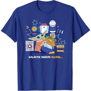 image:imageStar Wars The Mandalorian and Grogu Galactic Snacks Please TShirtRoyal Blue