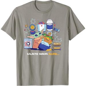 image:imageStar Wars The Mandalorian and Grogu Galactic Snacks Please TShirtSlate Grey