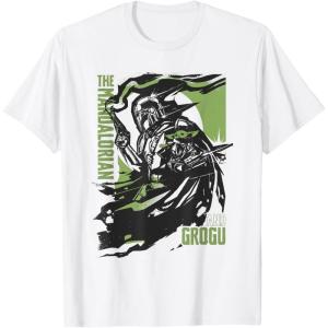 image:imageStar Wars The Mandalorian and Grogu Green Abstract TShirtWhite