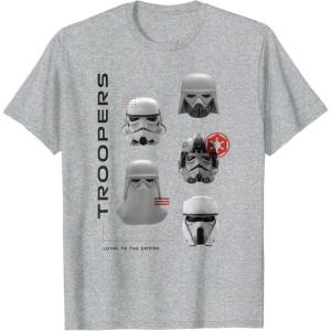 image:imageStar Wars The Mandalorian and Grogu Imperial Helmets Collage TShirtHeather Grey