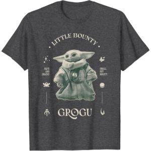 image:imageStar Wars The Mandalorian and Grogu Little Bounty Vintage TShirtDark Heather Grey