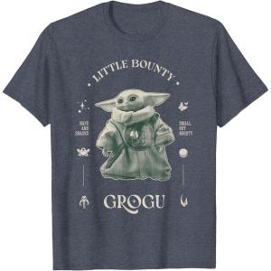 image:imageStar Wars The Mandalorian and Grogu Little Bounty Vintage TShirtHeather Blue