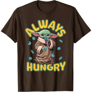 image:imageStar Wars The Mandalorian and Grogu Movie Always Hungry TShirtBrown