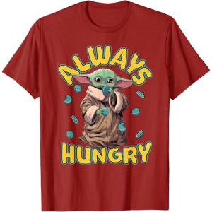 image:imageStar Wars The Mandalorian and Grogu Movie Always Hungry TShirtCranberry Red