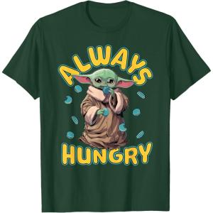 image:imageStar Wars The Mandalorian and Grogu Movie Always Hungry TShirtDark Green