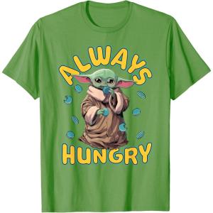 image:imageStar Wars The Mandalorian and Grogu Movie Always Hungry TShirtGrass Green
