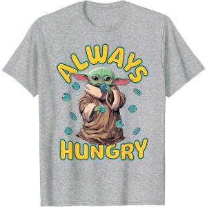 image:imageStar Wars The Mandalorian and Grogu Movie Always Hungry TShirtHeather Grey