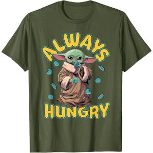 image:imageStar Wars The Mandalorian and Grogu Movie Always Hungry TShirtOlive Green