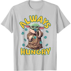 image:imageStar Wars The Mandalorian and Grogu Movie Always Hungry TShirtSilver Grey