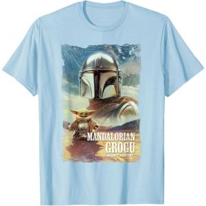 image:imageStar Wars The Mandalorian and Grogu Movie Classic Poster Art TShirtBaby Blue