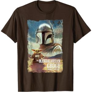 image:imageStar Wars The Mandalorian and Grogu Movie Classic Poster Art TShirtBrown