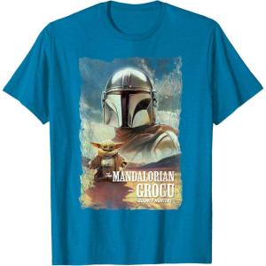 image:imageStar Wars The Mandalorian and Grogu Movie Classic Poster Art TShirtSapphire Blue