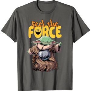 image:imageStar Wars The Mandalorian and Grogu Movie Feel the Force TShirtAsphalt Grey