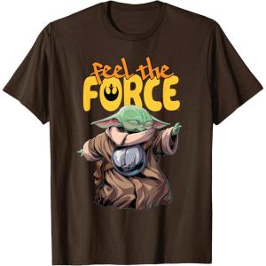 image:imageStar Wars The Mandalorian and Grogu Movie Feel the Force TShirtBrown
