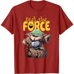 image:imageStar Wars The Mandalorian and Grogu Movie Feel the Force TShirtCranberry Red