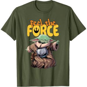 image:imageStar Wars The Mandalorian and Grogu Movie Feel the Force TShirtOlive Green