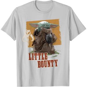 image:imageStar Wars The Mandalorian and Grogu Movie Little Bounty TShirtSilver Grey