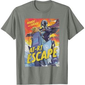 image:imageStar Wars The Mandalorian and Grogu Movie Mando ATRT Escape TShirtOlive Heather