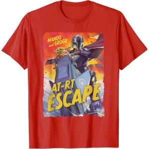 image:imageStar Wars The Mandalorian and Grogu Movie Mando ATRT Escape TShirtRed