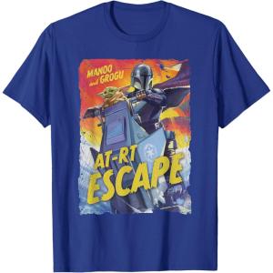 image:imageStar Wars The Mandalorian and Grogu Movie Mando ATRT Escape TShirtRoyal Blue