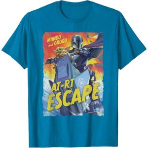 image:imageStar Wars The Mandalorian and Grogu Movie Mando ATRT Escape TShirtSapphire Blue
