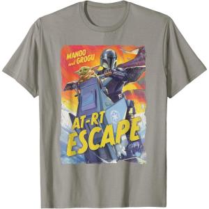 image:imageStar Wars The Mandalorian and Grogu Movie Mando ATRT Escape TShirtSlate Grey