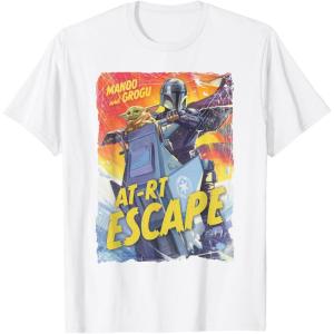 image:imageStar Wars The Mandalorian and Grogu Movie Mando ATRT Escape TShirtWhite