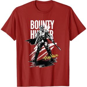 image:imageStar Wars The Mandalorian and Grogu Movie Play Nice TShirtCranberry Red
