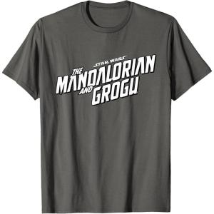 image:imageStar Wars The Mandalorian and Grogu Official BampW Movie Logo TShirtAsphalt Grey