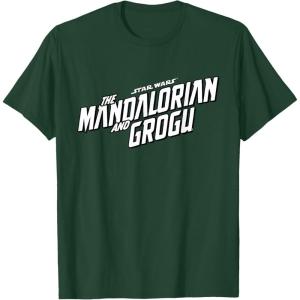 image:imageStar Wars The Mandalorian and Grogu Official BampW Movie Logo TShirtDark Green