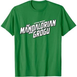image:imageStar Wars The Mandalorian and Grogu Official BampW Movie Logo TShirtKelly Green