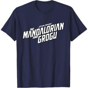 image:imageStar Wars The Mandalorian and Grogu Official BampW Movie Logo TShirtNavy Blue