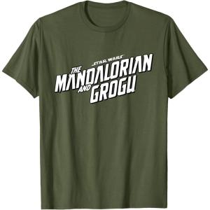 image:imageStar Wars The Mandalorian and Grogu Official BampW Movie Logo TShirtOlive Green