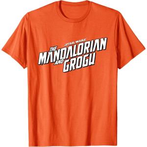 image:imageStar Wars The Mandalorian and Grogu Official BampW Movie Logo TShirtOrange