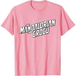 image:imageStar Wars The Mandalorian and Grogu Official BampW Movie Logo TShirtPink