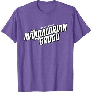 image:imageStar Wars The Mandalorian and Grogu Official BampW Movie Logo TShirtPurple Heather