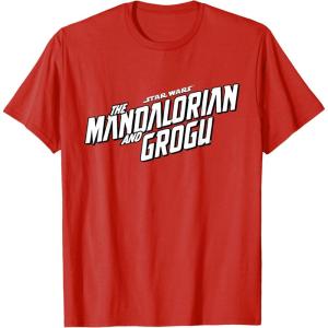 image:imageStar Wars The Mandalorian and Grogu Official BampW Movie Logo TShirtRed