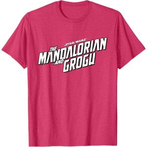 image:imageStar Wars The Mandalorian and Grogu Official BampW Movie Logo TShirtRed Heather