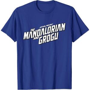 image:imageStar Wars The Mandalorian and Grogu Official BampW Movie Logo TShirtRoyal Blue