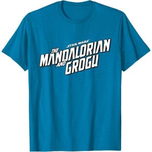 image:imageStar Wars The Mandalorian and Grogu Official BampW Movie Logo TShirtSapphire Blue
