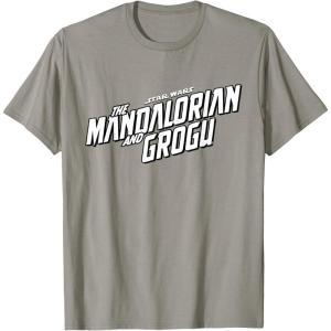 image:imageStar Wars The Mandalorian and Grogu Official BampW Movie Logo TShirtSlate Grey