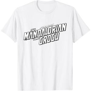image:imageStar Wars The Mandalorian and Grogu Official BampW Movie Logo TShirtWhite